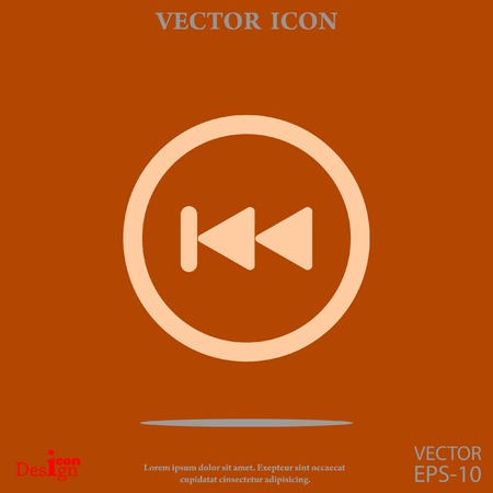 backwards button vector iconのイラスト素材