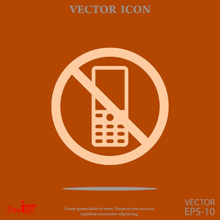 turn off phone vector iconのイラスト素材