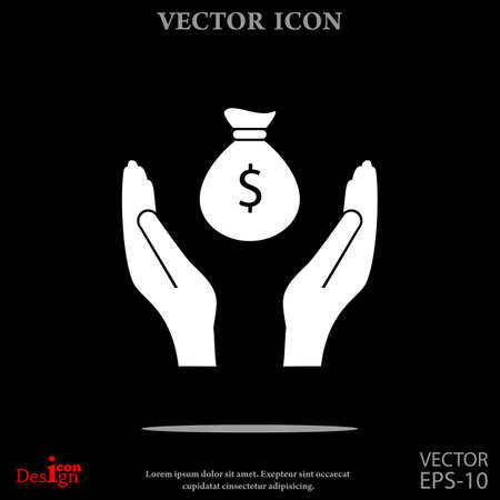 insurance money vector iconのイラスト素材
