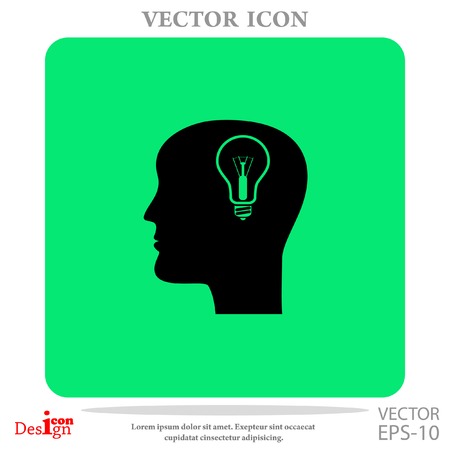 idea and man vector iconのイラスト素材