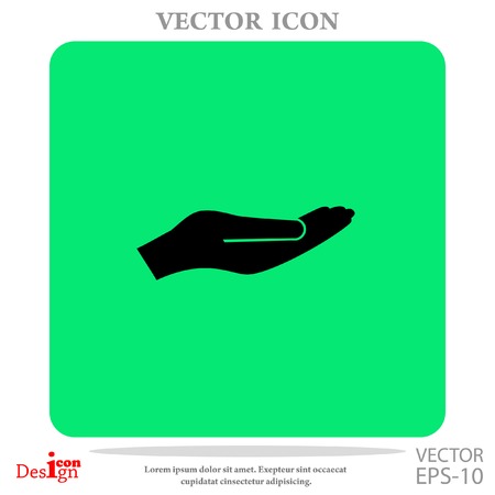 holding palm vector iconのイラスト素材