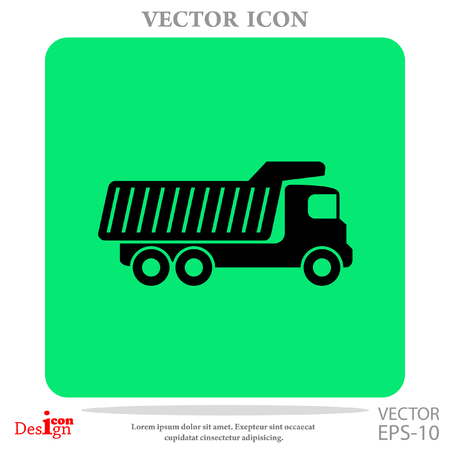 dump truck vector iconのイラスト素材
