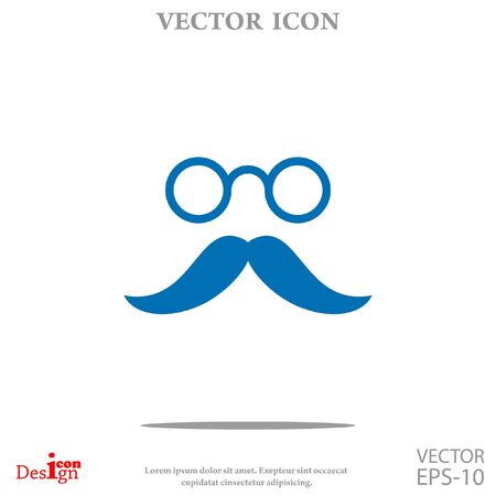 mustache and eyeglasses vector iconのイラスト素材