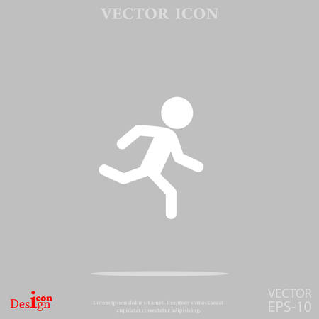running man vector iconのイラスト素材