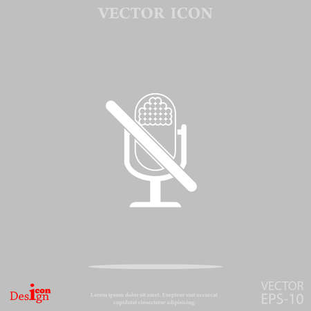 turn off microphone vector iconのイラスト素材