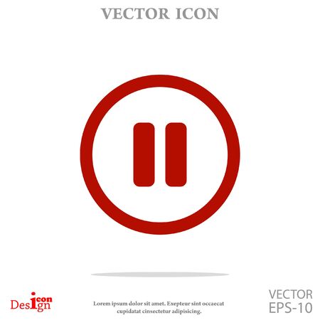 pause button vector iconのイラスト素材