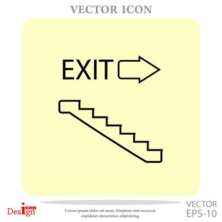 exit vector iconのイラスト素材