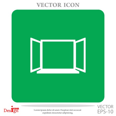 open window vector iconのイラスト素材