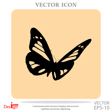 butterfly vector iconのイラスト素材