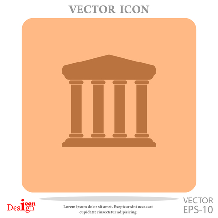 bank building vector iconのイラスト素材