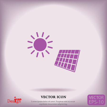 solar panel vector iconのイラスト素材