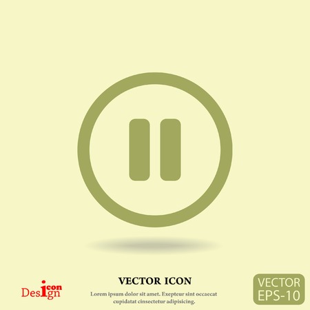 pause button vector iconのイラスト素材
