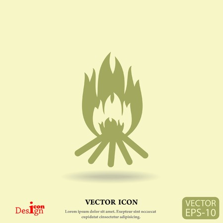 bonfire vector iconのイラスト素材