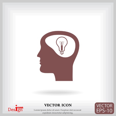 idea and man vector iconのイラスト素材