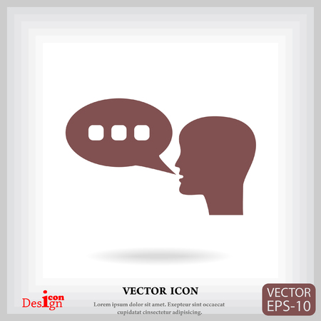 talking vector iconのイラスト素材