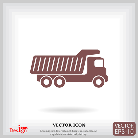 dump truck vector iconのイラスト素材