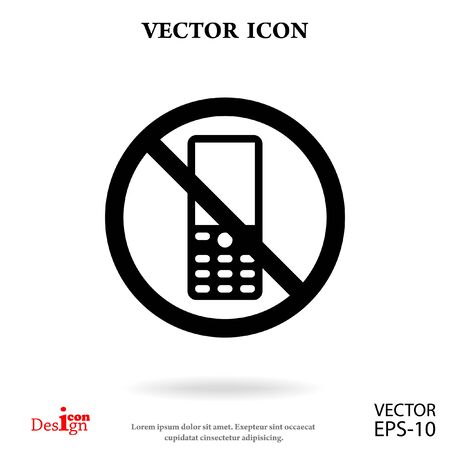 turn off phone vector iconのイラスト素材