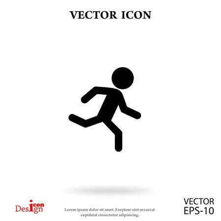 running man vector iconのイラスト素材