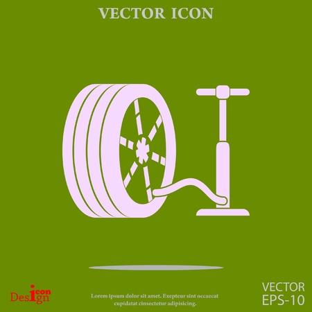 pump and tire vector iconのイラスト素材