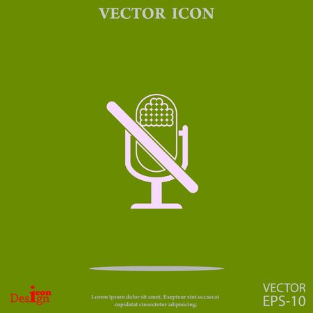 turn off microphone vector iconのイラスト素材