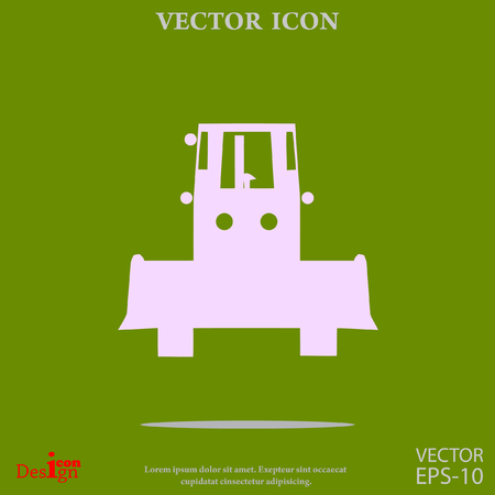 bulldozer vector iconのイラスト素材
