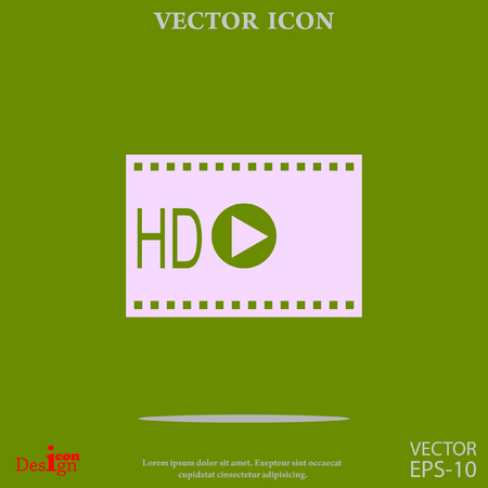hd video vector iconのイラスト素材