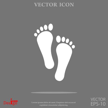 foot vector iconのイラスト素材