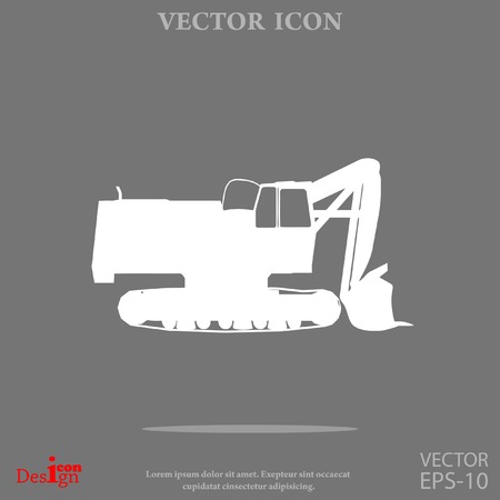 excavator vector iconのイラスト素材