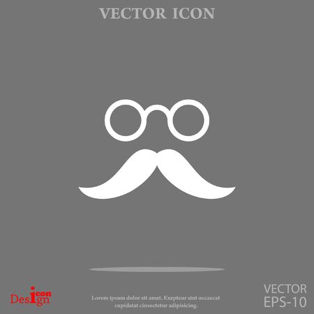 mustache and eyeglasses vector iconのイラスト素材