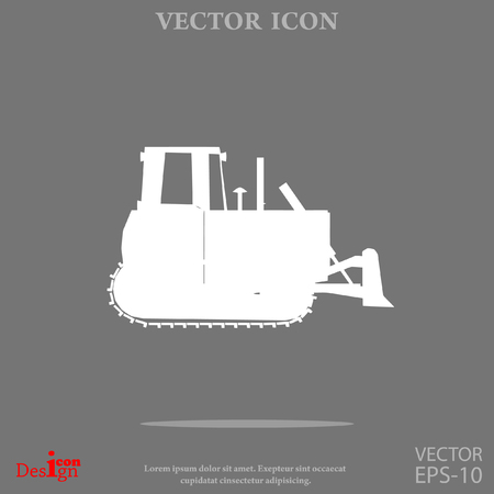 bulldozer vector iconのイラスト素材