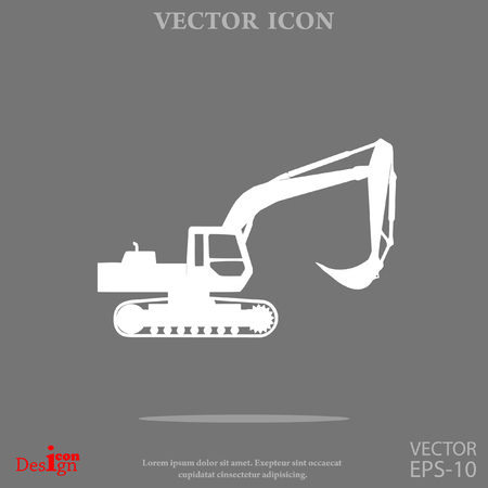 excavator vector iconのイラスト素材