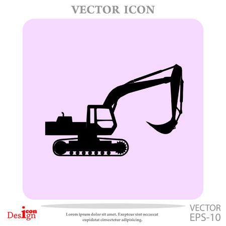 excavator vector iconのイラスト素材