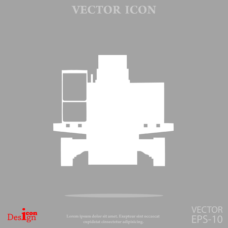 excavator vector iconのイラスト素材