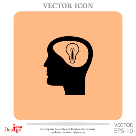 idea and man vector iconのイラスト素材