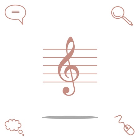 music key vector iconのイラスト素材