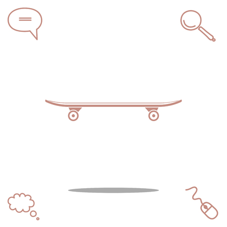 skateboard vector iconのイラスト素材