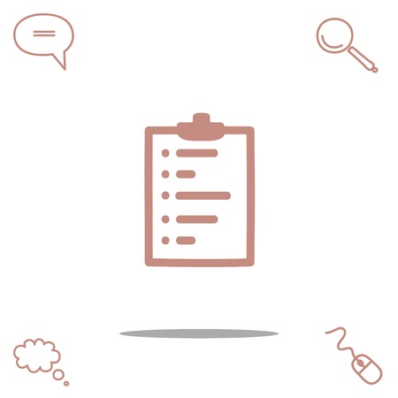 Clipboard vector icon.のイラスト素材