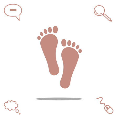 foot vector iconのイラスト素材