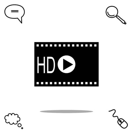 hd video vector iconのイラスト素材