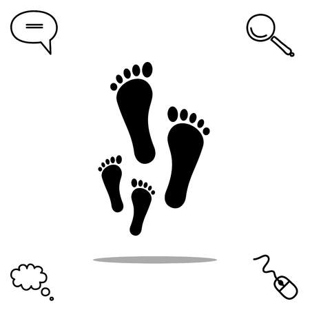 foot vector iconのイラスト素材
