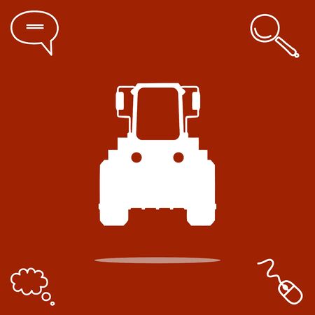 Tractor vector iconのイラスト素材