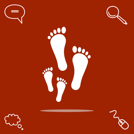 Foot vector icon illustration.のイラスト素材