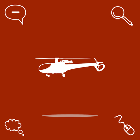 Helicopter vector icon illustration.のイラスト素材