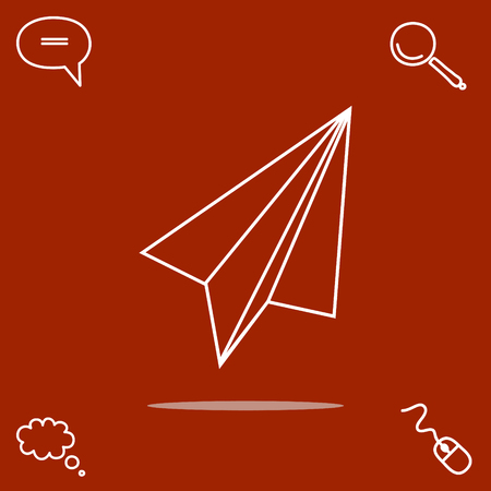 Paper plane vector iconのイラスト素材