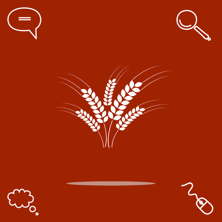 wheat ears vector iconのイラスト素材