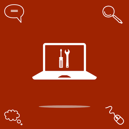 repair laptop vector iconのイラスト素材
