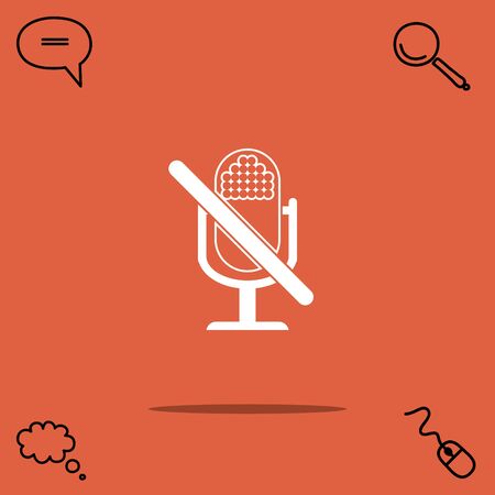 Turn off microphone vector iconのイラスト素材