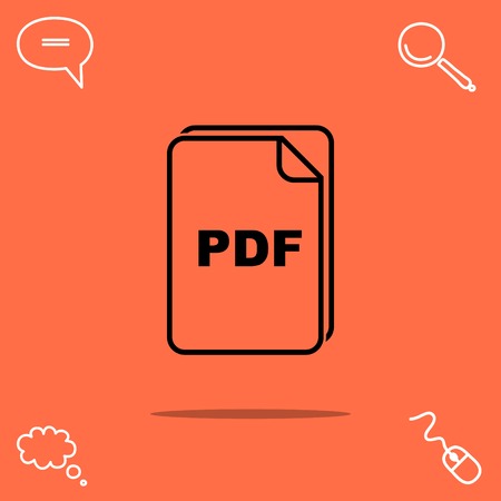 pdf vector iconのイラスト素材
