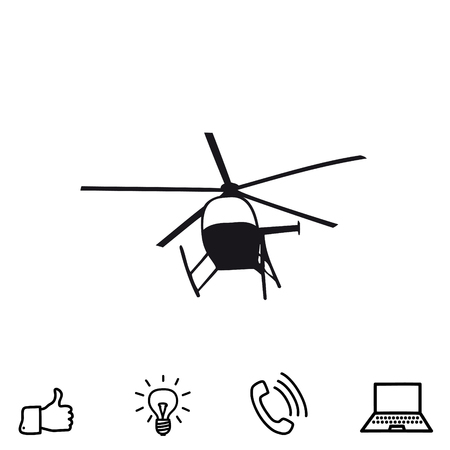 Helicopter vector iconのイラスト素材