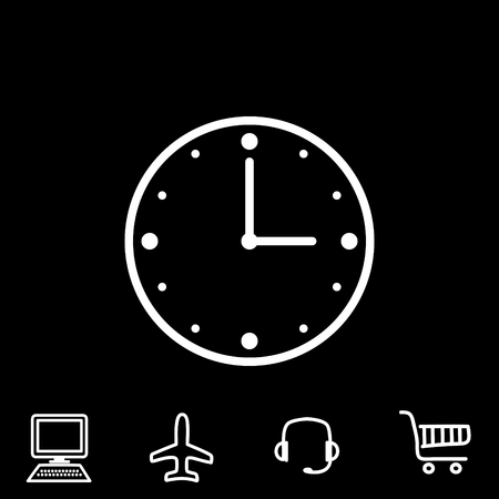 A clock vector icon.のイラスト素材